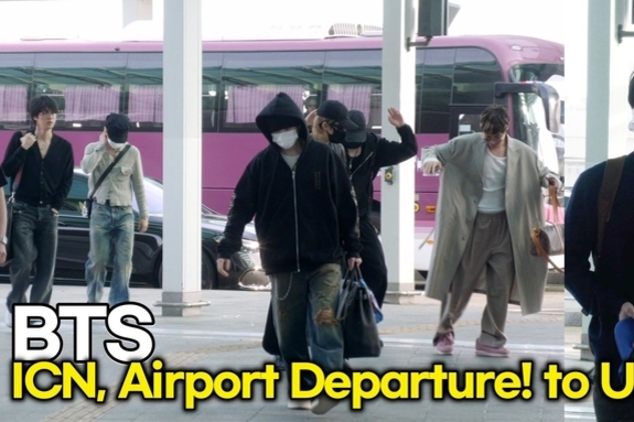 [스타 영상] 방탄소년단(BTS), '아리랑' 싣고 미국행…가장 한국적인 것이 세계적인 것 (ICN Airport)